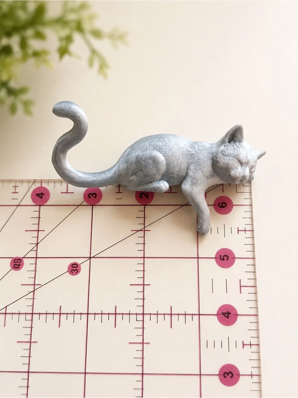 Cute Sleeping Cat Monitor Topper Desk Shelf Decor 3D Printed Gift